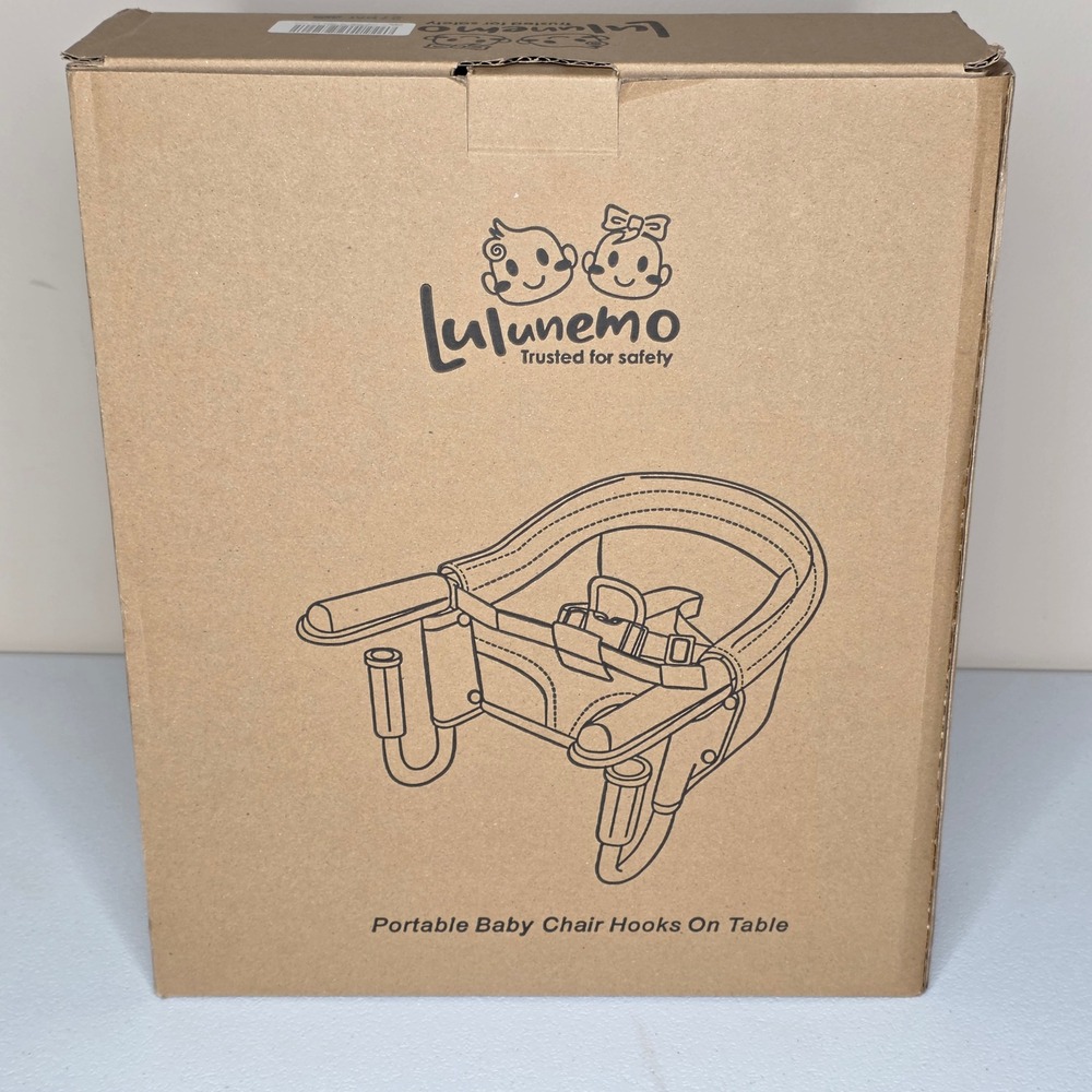 NWT Lulunemo Hook On Chair Baby High Chair Kids Gray Portable Travel - Picture 6 of 7